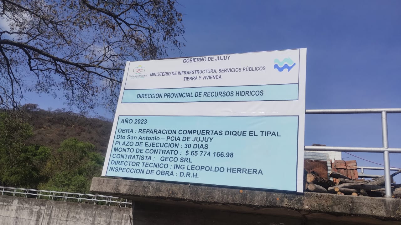 Cartel de Obra El Tipal - Septiembre 2023